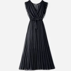 Robe longue e plissée^Texto Clearance