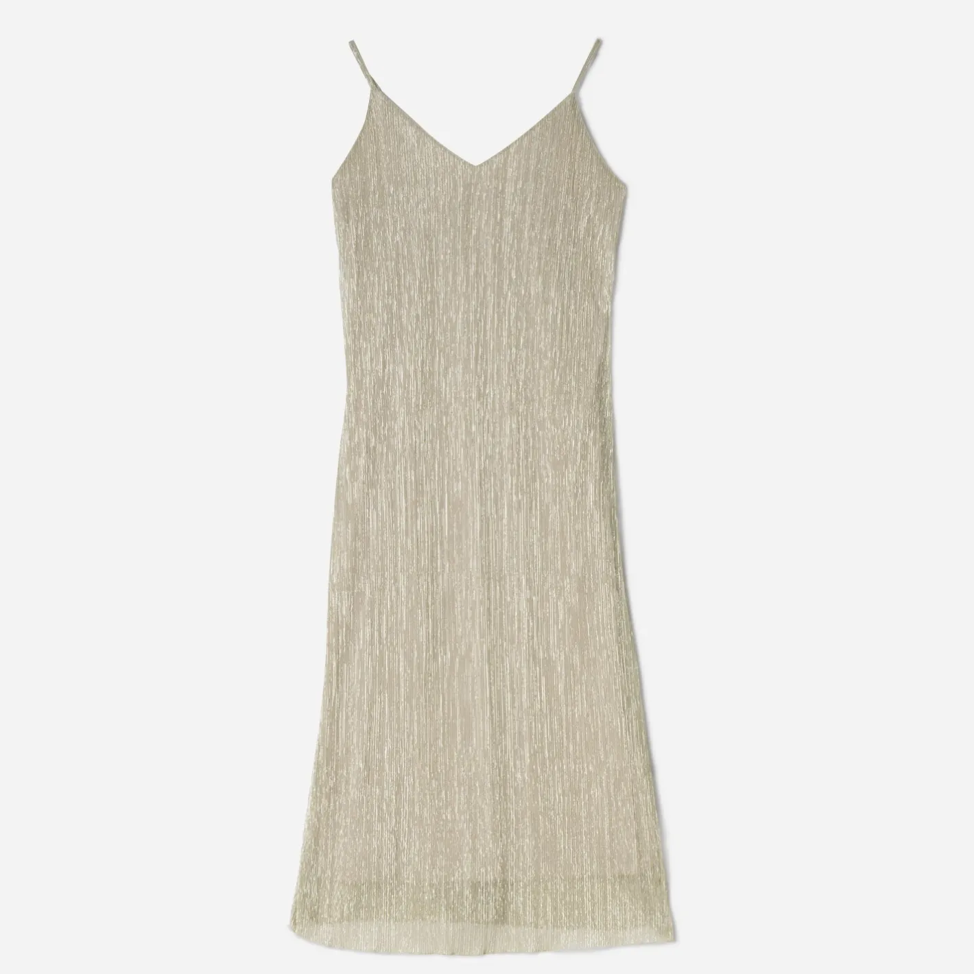 Robe beige métallisé fines bretelles^Texto Online
