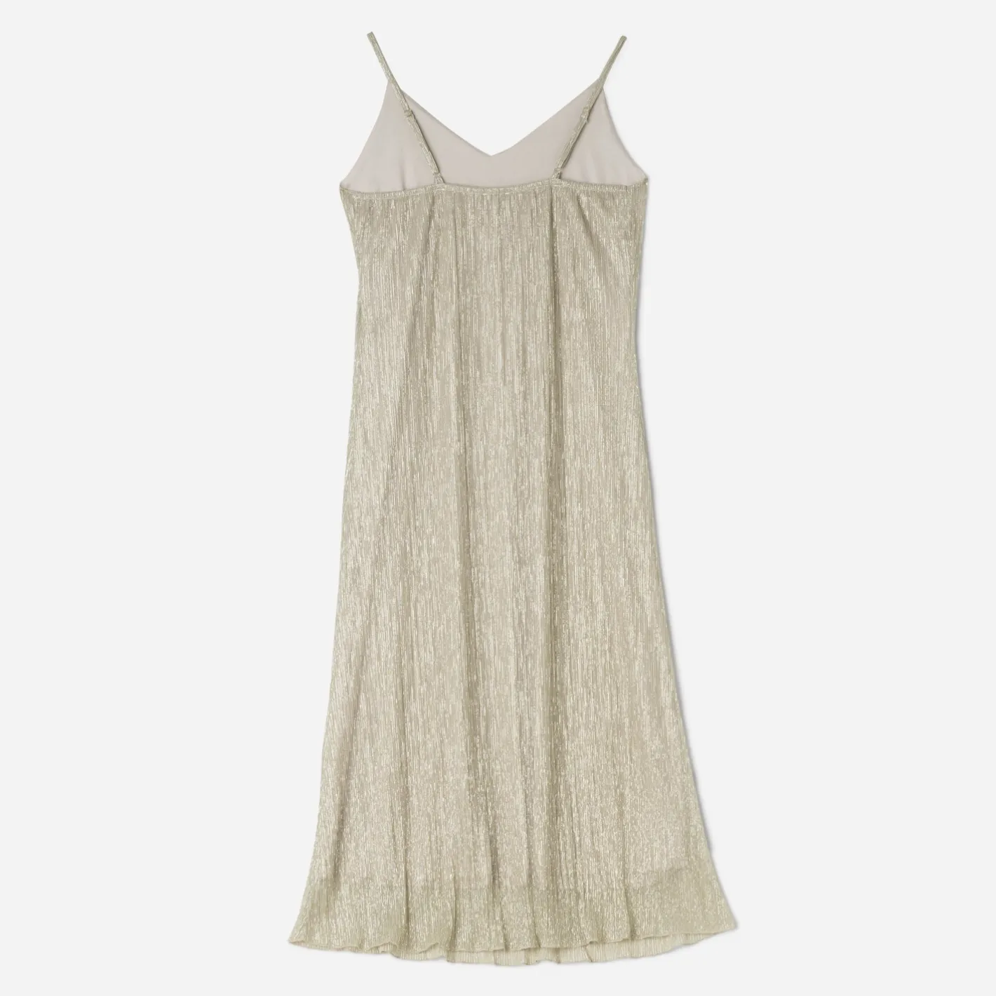 Robe beige métallisé fines bretelles^Texto Online
