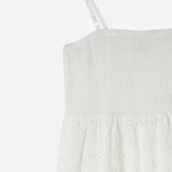 Robe écrue en broderie anglaise^Texto Hot