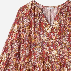 Robe rouille à imprimé fleuri^Texto Outlet