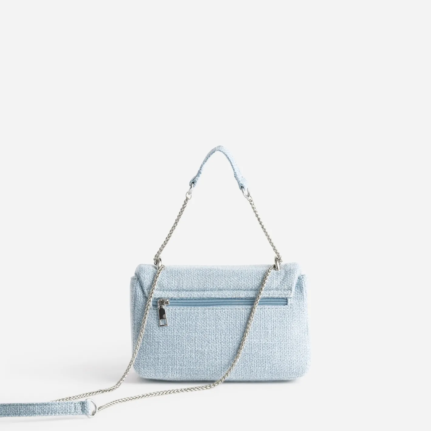 Sac à main baby blue textile souple^Eram Sale
