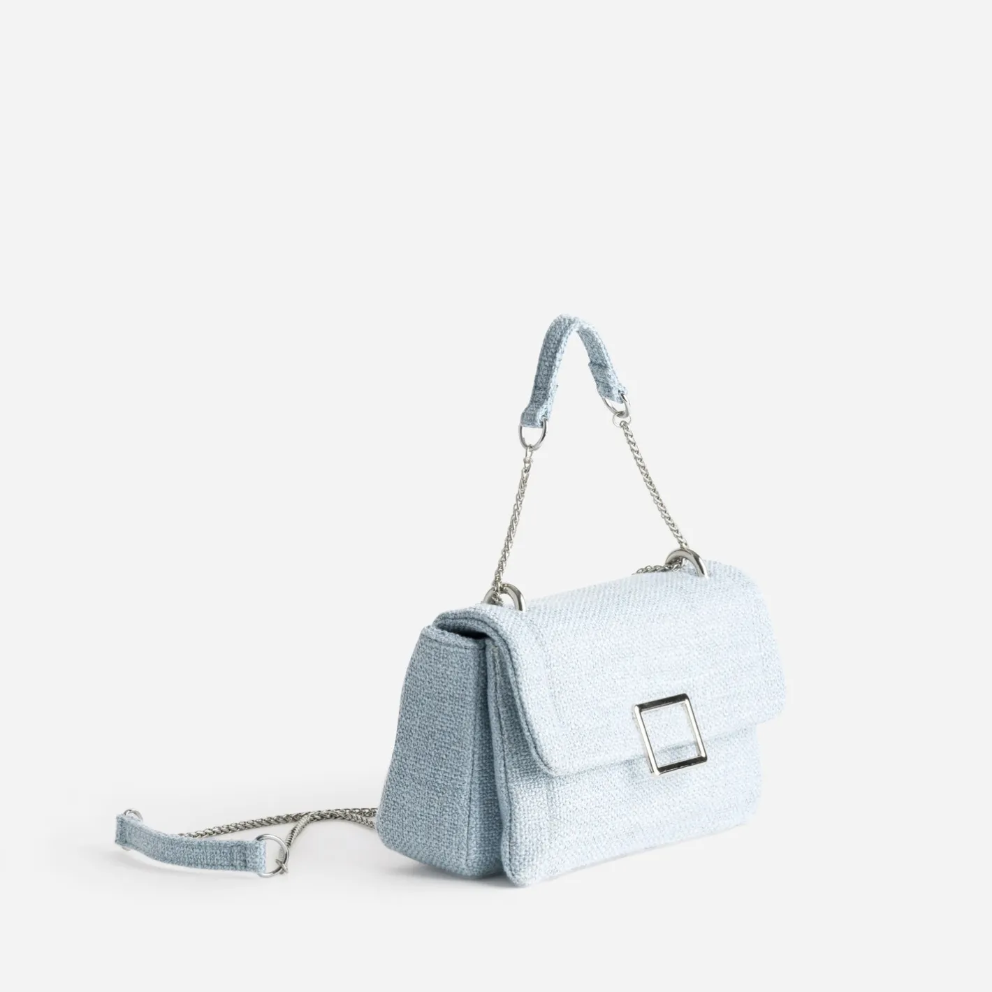 Sac à main baby blue textile souple^Eram Sale