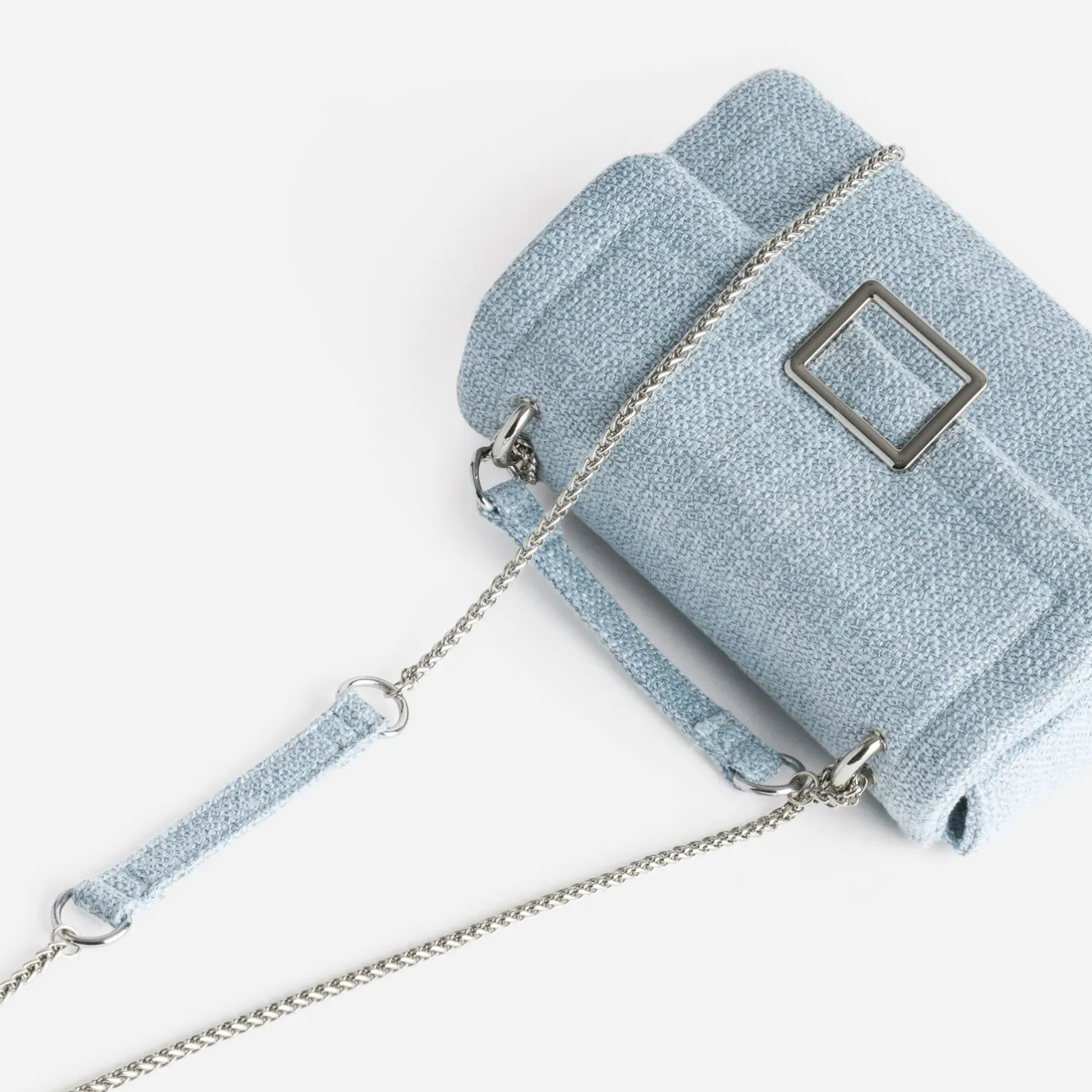 Sac à main baby blue textile souple^Eram Sale
