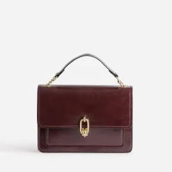 Sac à main bordeaux avec ouverture fantaisie^Eram Sale