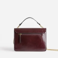 Sac à main bordeaux avec ouverture fantaisie^Eram Sale