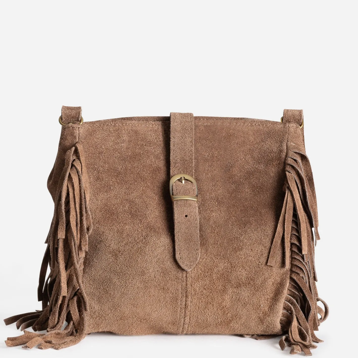 Sac à main cuir velours à franges^Texto Hot