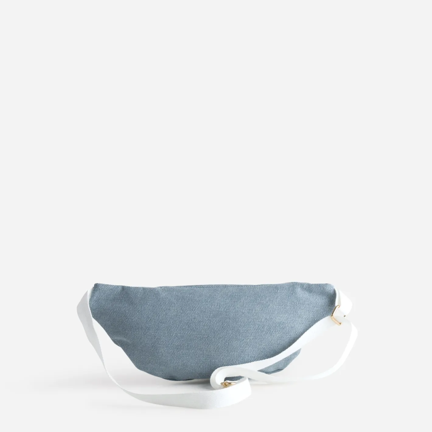 Sac banane baby blue en toile brodée fleurs^Eram Hot