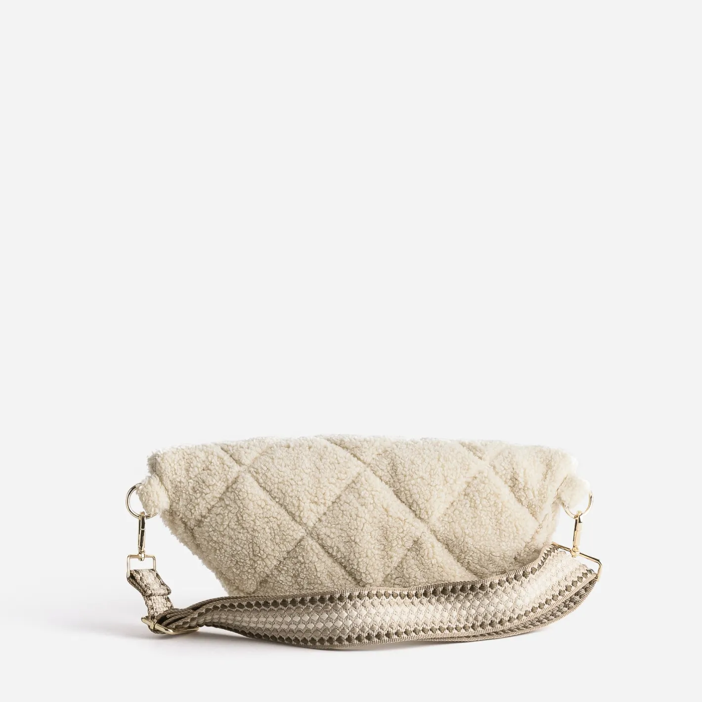 Sac banane écru sherpa bouclette^Eram Clearance