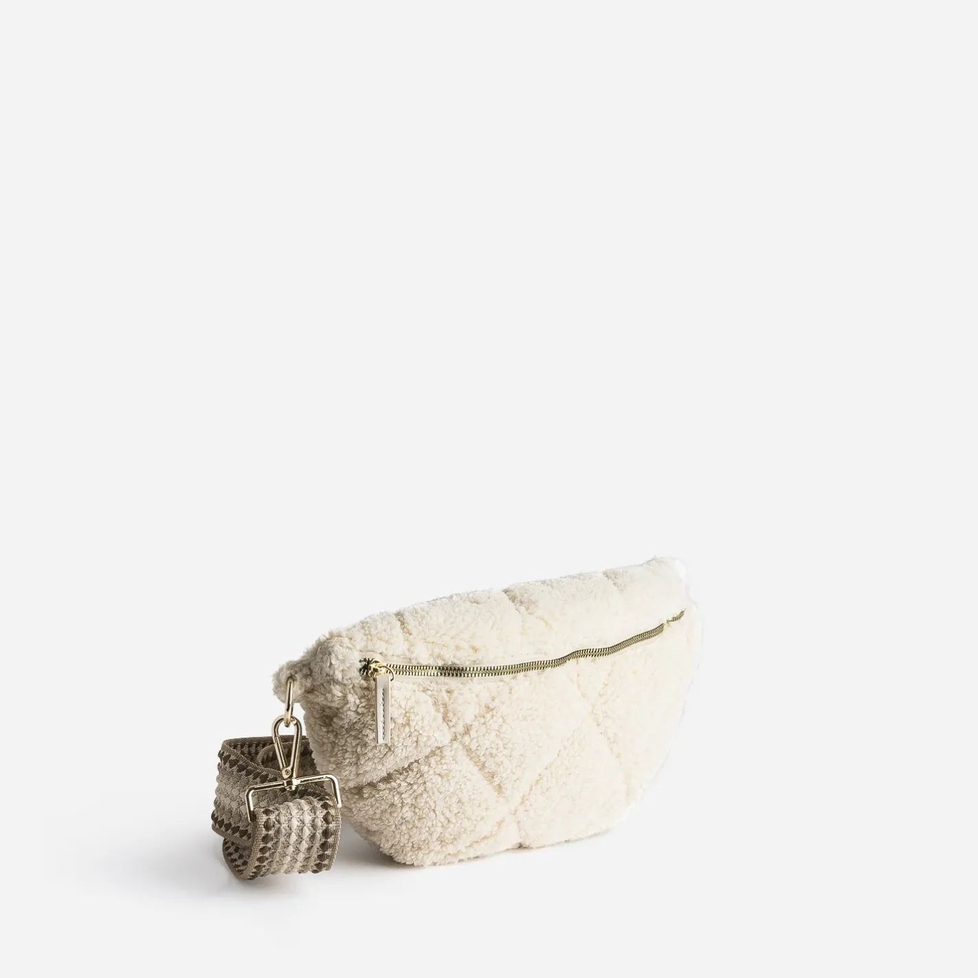 Sac banane écru sherpa bouclette^Eram Clearance