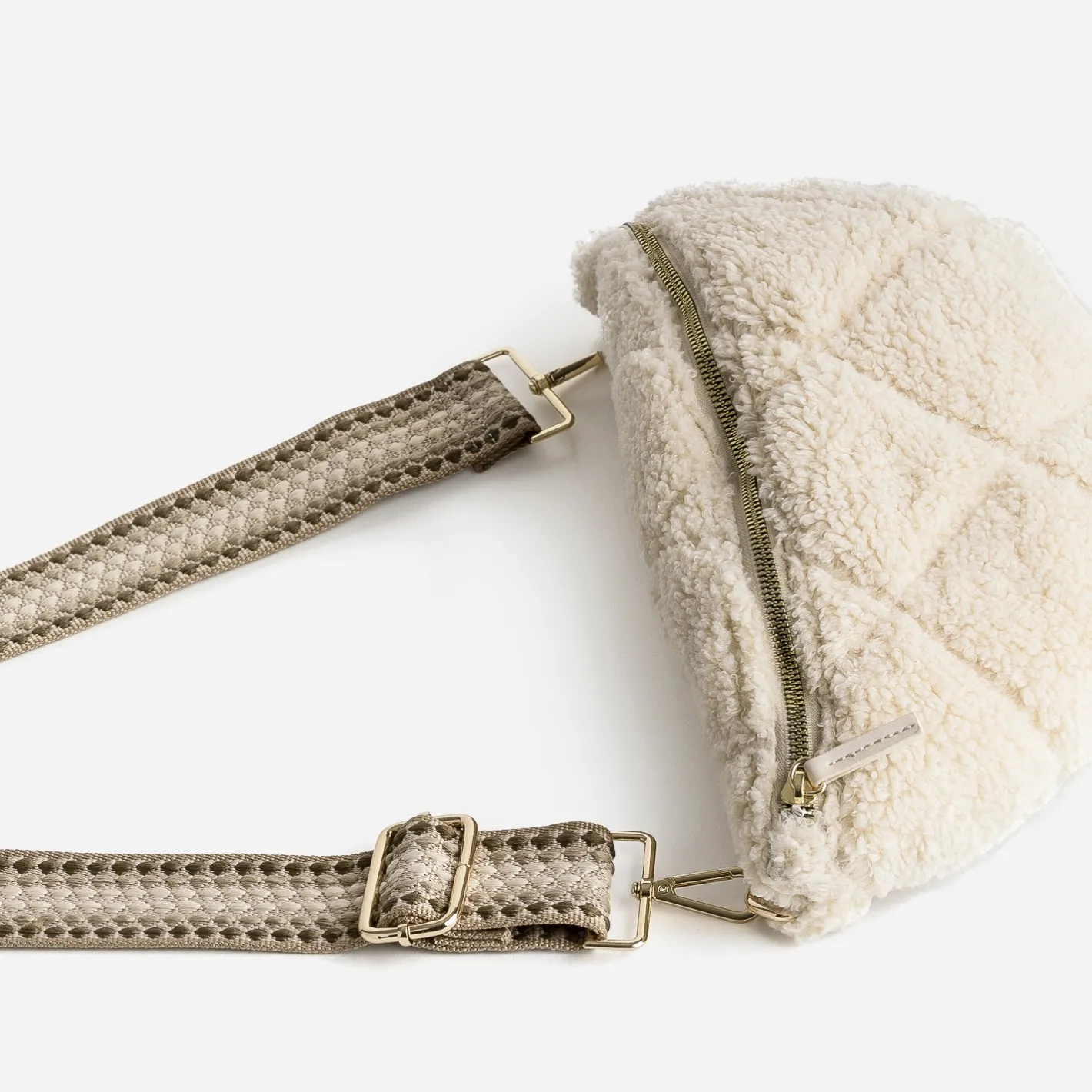 Sac banane écru sherpa bouclette^Eram Clearance