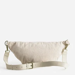 Sac banane écru velours côtelé^Eram Discount