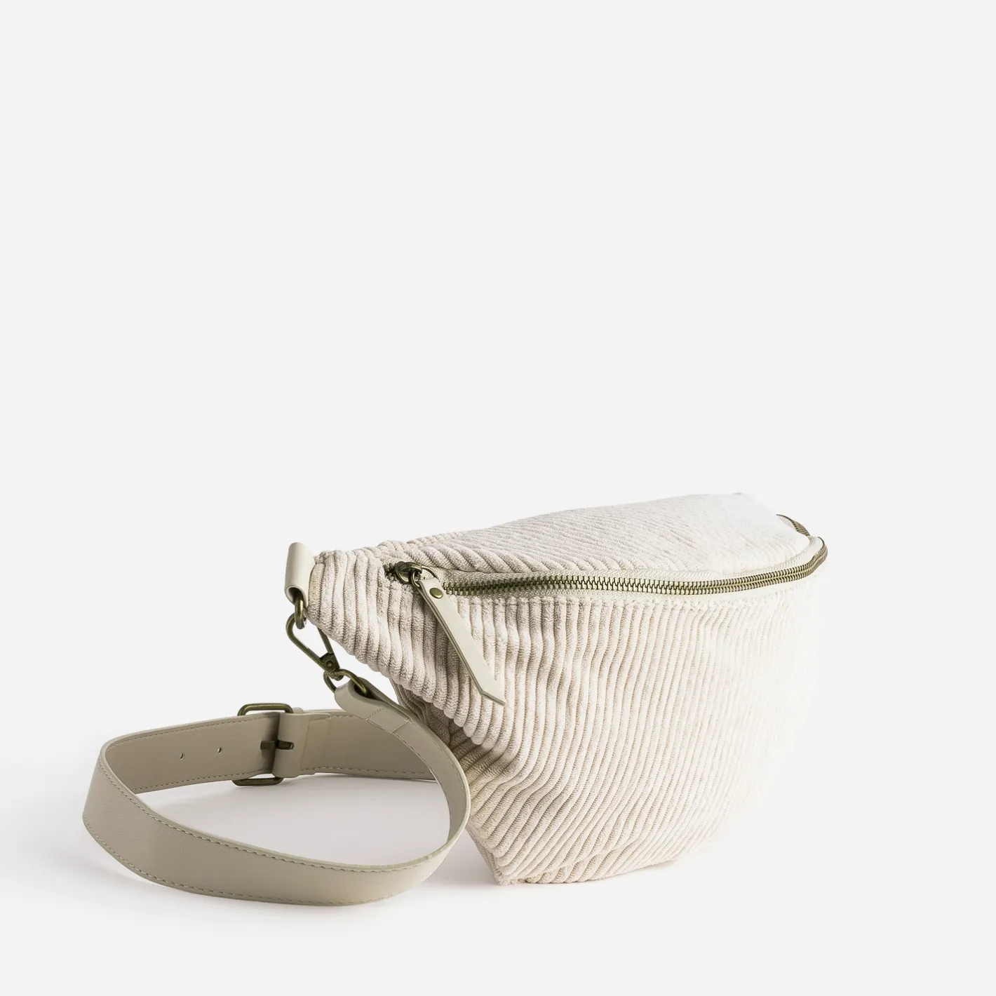 Sac banane écru velours côtelé^Eram Discount