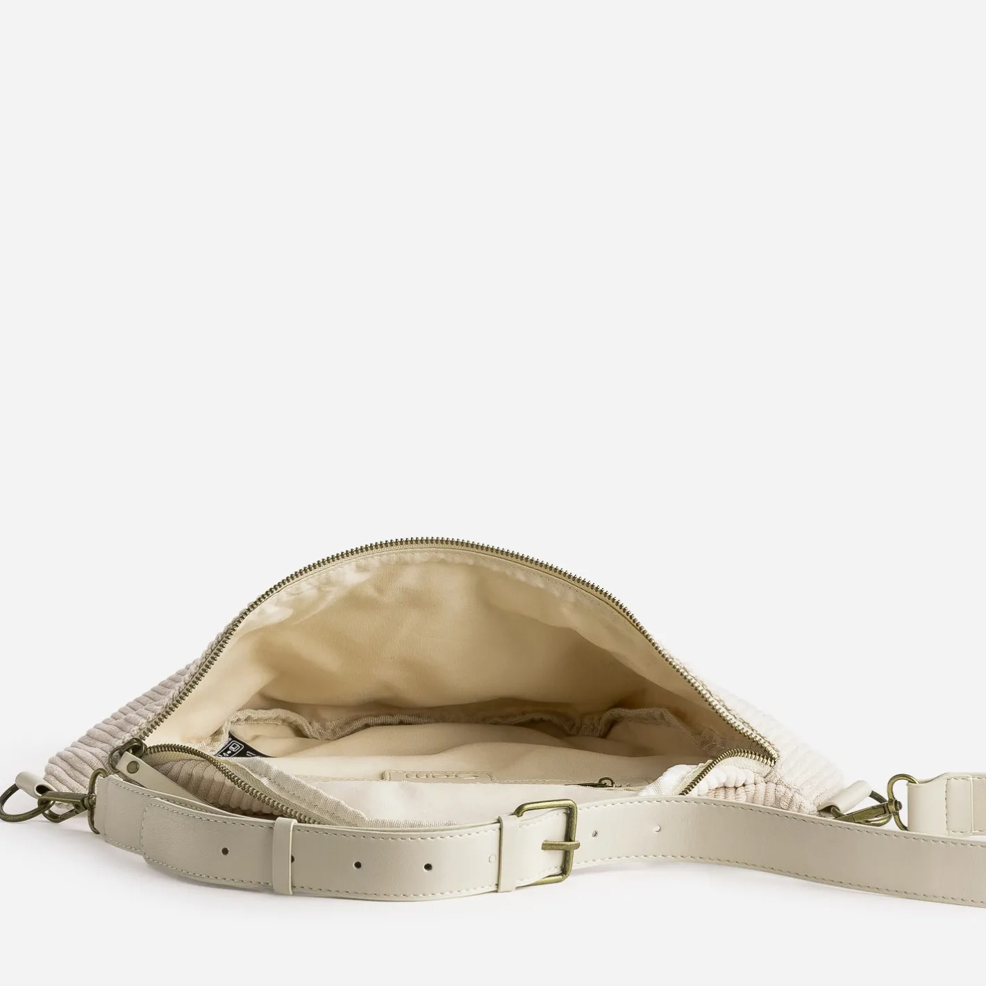 Sac banane écru velours côtelé^Eram Discount