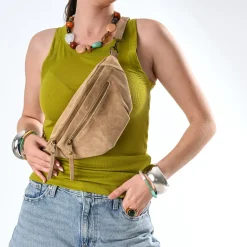 Sac banane cuir velours^Texto Hot