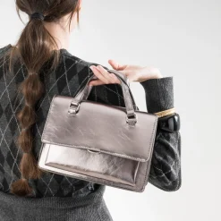 Sac bandoulière gris foncé métallisé^Eram Best