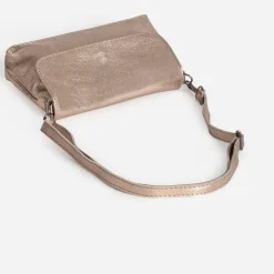 Sac bandoulière bronze cuir métallisé^Texto Outlet