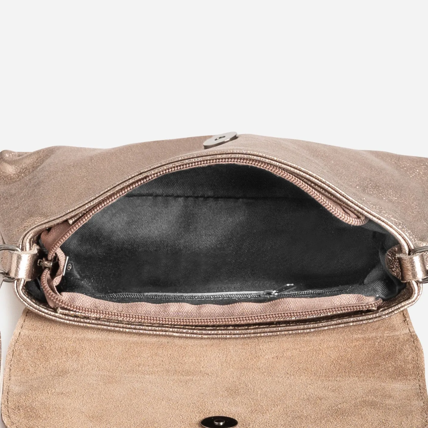 Sac bandoulière bronze cuir métallisé^Texto Outlet