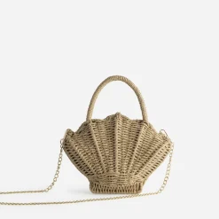 Sac paille papier forme coquillage^Texto Online