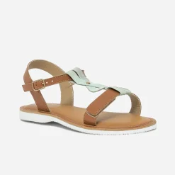 Sandale 3 en 1 en cuir à bride amovible^Eram Clearance