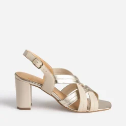 Sandale à talon en cuir^Eram Discount