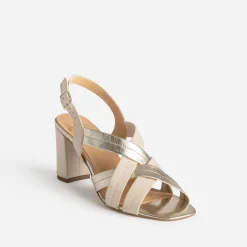 Sandale à talon en cuir^Eram Discount