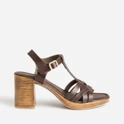 Sandale à talon cuir^Eram New