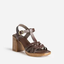 Sandale à talon cuir^Eram New
