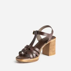 Sandale à talon cuir^Eram New