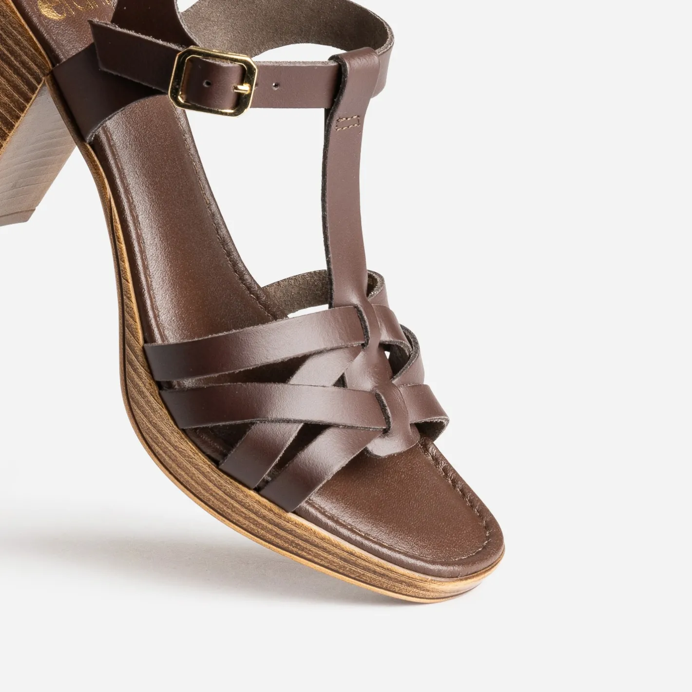 Sandale à talon cuir^Eram New