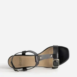 Sandale à talon cuir bride en T^Eram Clearance