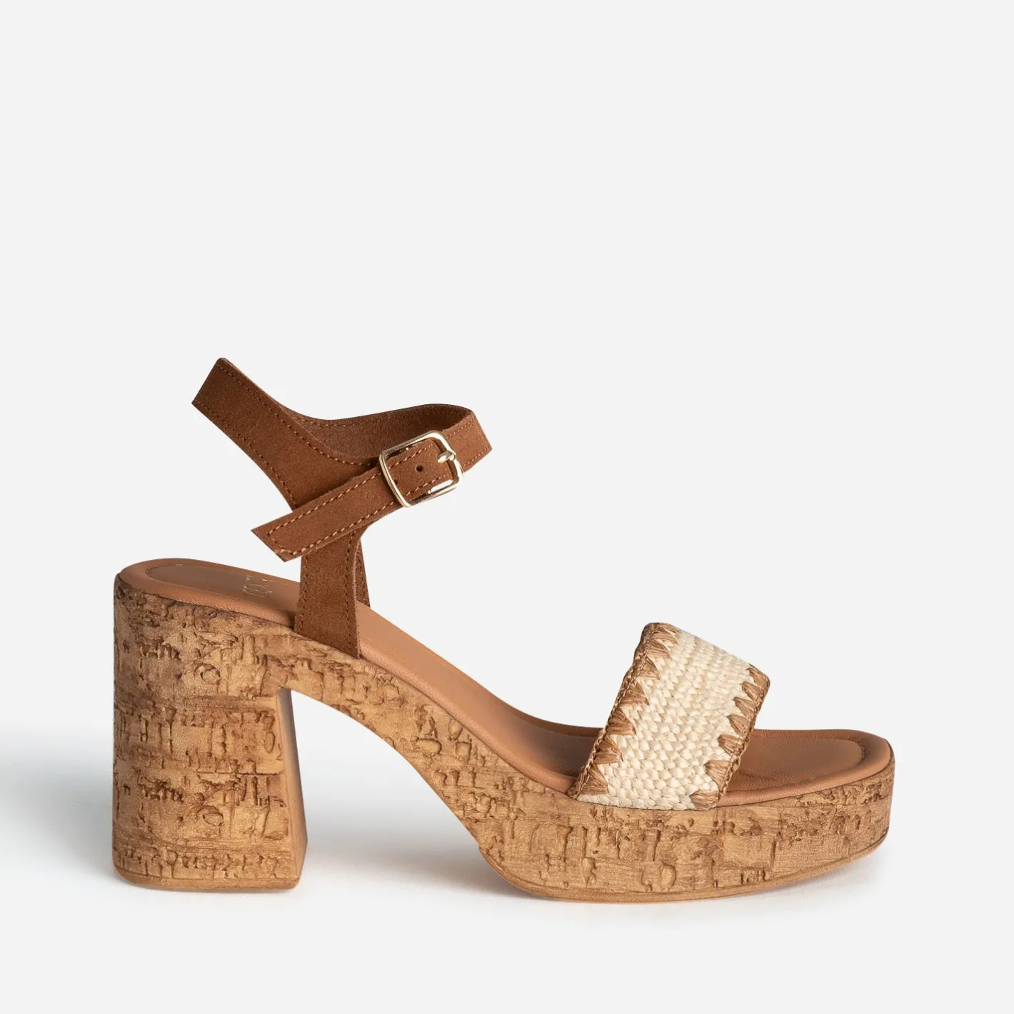 Sandale à talon cuir velours^Texto Hot