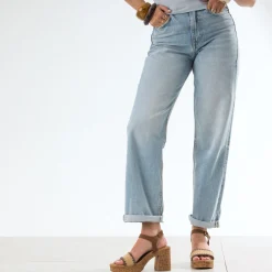 Sandale à talon clair cuir velours^Texto New