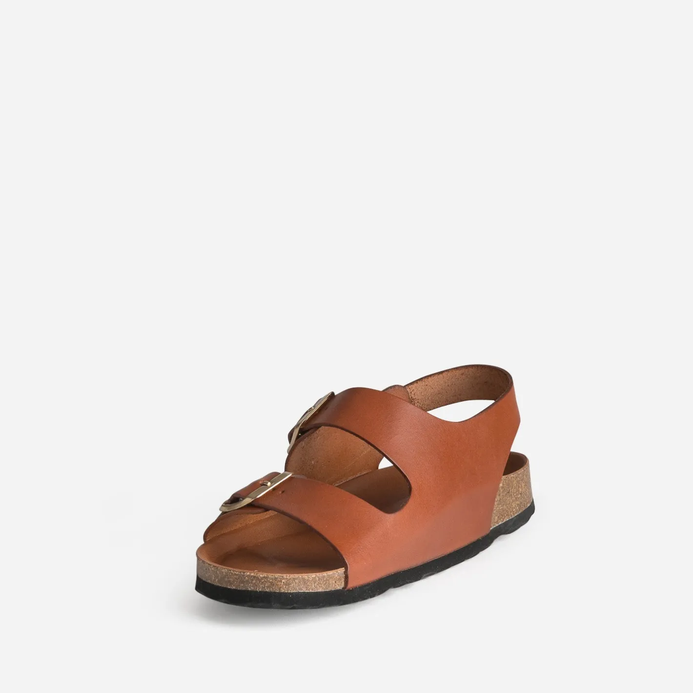 Sandale anatomique cognac cuir^Eram New