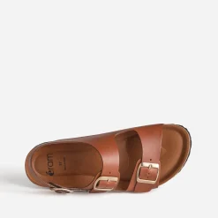 Sandale anatomique cognac cuir^Eram New