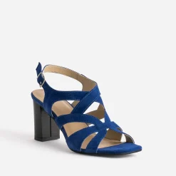 Sandale roi cuir velours à talon^Eram Outlet