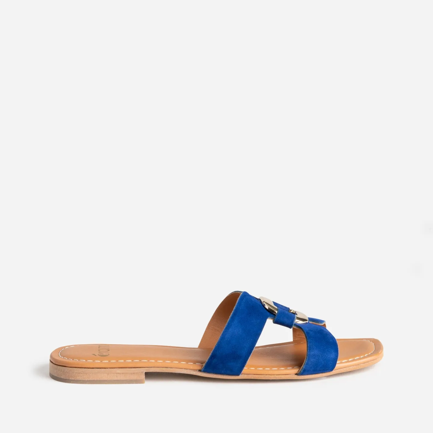 Sandale roi cuir velours et anneau^Eram