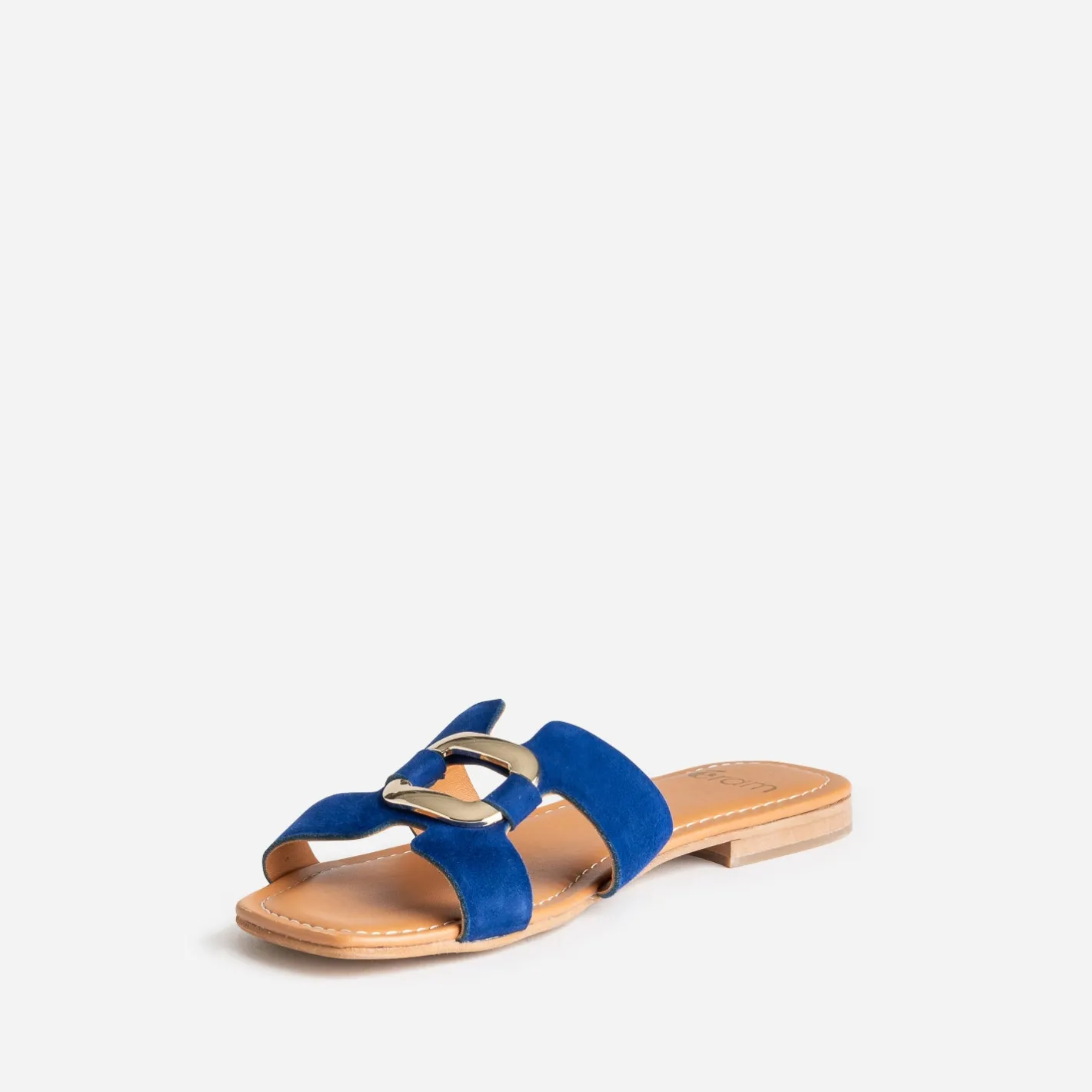 Sandale roi cuir velours et anneau^Eram