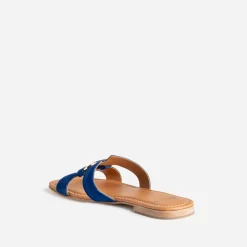 Sandale roi cuir velours et anneau^Eram