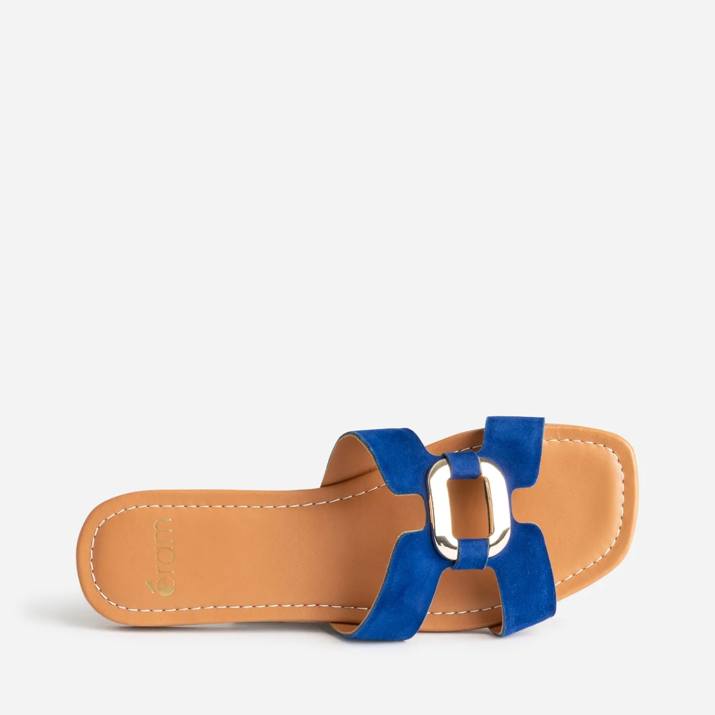 Sandale roi cuir velours et anneau^Eram