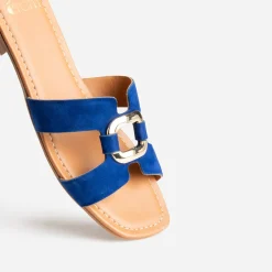 Sandale roi cuir velours et anneau^Eram