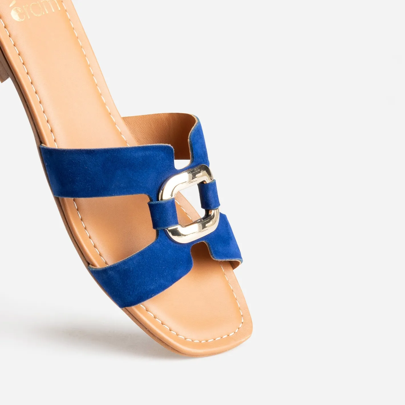 Sandale roi cuir velours et anneau^Eram