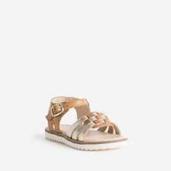 Sandale camel et dorée cuir^Buggy Discount