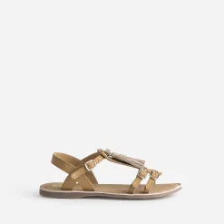 Sandale marron cuir pampilles amovibles^Buggy Sale