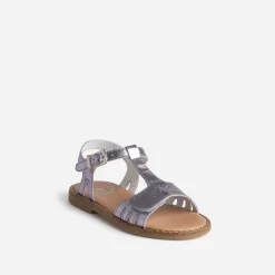 Sandale parme en cuir métallisé^Buggy Hot