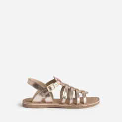 Sandale rose cuivré en cuir^Buggy Outlet