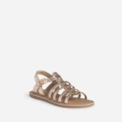 Sandale rose cuivré en cuir^Buggy Outlet