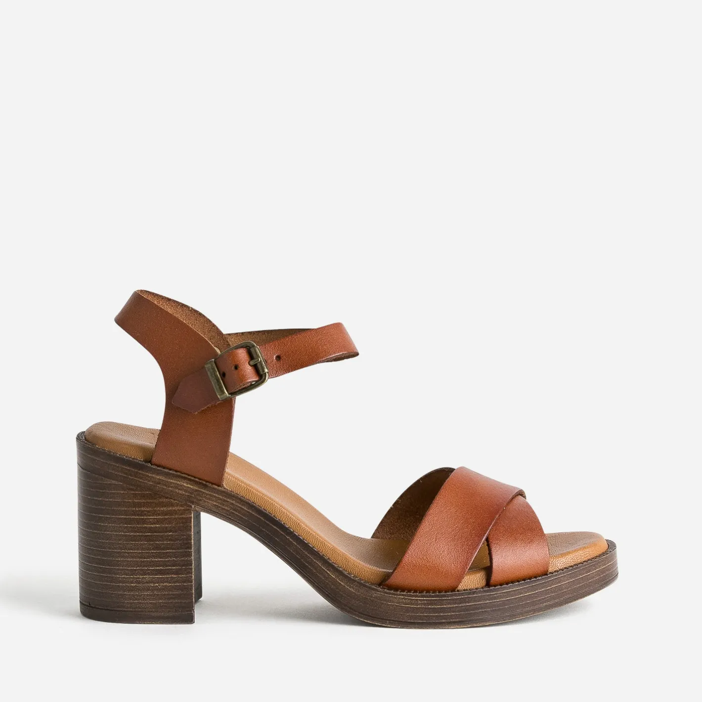 Sandale en cuir éco-conçu^Eram Discount