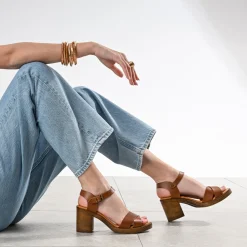 Sandale en cuir éco-conçu^Eram Discount