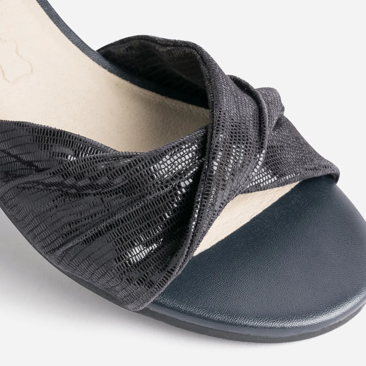 Sandale cuir effet python verni^Caprice Sale